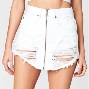 CARMAR | white denim skirt